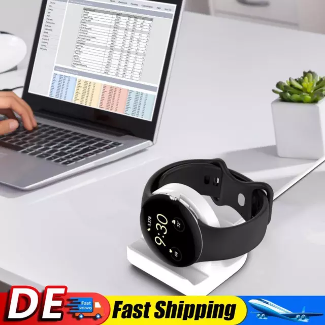 Magnetisches Ladekabel mit Ständer für Google Pixel Watch 2022 (Micro USB Weiß)