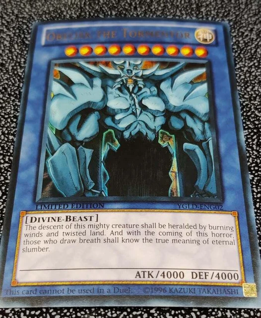 1X YU-GI-OH! OBELISK The Tormentor - YGLD-ENG02 - Ultra Rare - Limited ...
