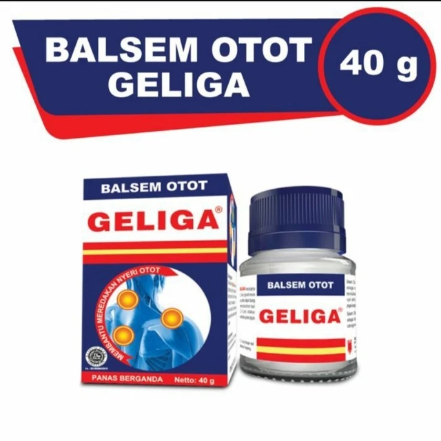 3 x Geliga Bálsamo Muscular Balsem Otot Geliga 40gr Cuello Masaje Muscular Dolor