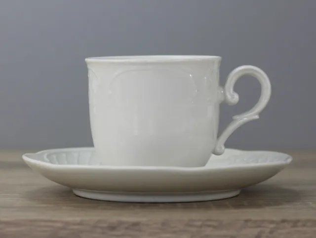 Villeroy & Boch V&B Redoute weiß Kaffeetasse Tasse mit Untertasse/Unterteller