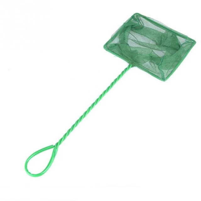 Portable Fish Net Long Handle Square Aquarium Accessories Fish Tank Landing Net 3