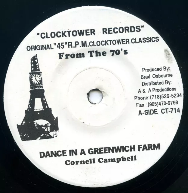 Cornell Campbell / Aggrovators - Dance In A Greenwich Farm / Version.  1975 7".