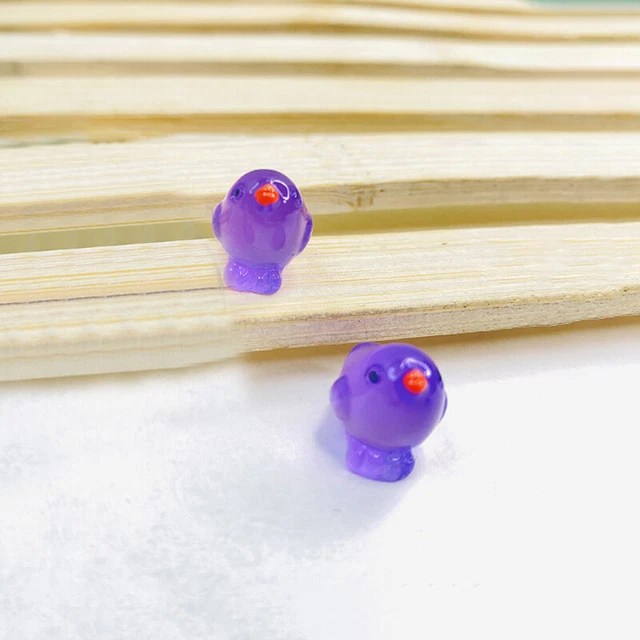 5 piezas Mini Fluorescencia Pollo Lindo Pollo Brilla en la Oscuridad Hágalo usted mismo Accesorios St