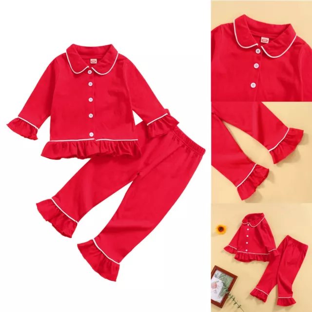 Pantaloni pigiama vestiti a maniche lunghe massello bambini bambine bambine