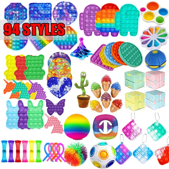 94TYPES SENSORY FIDGET Toys Autism Relief Special Dimple Toys Kids ...