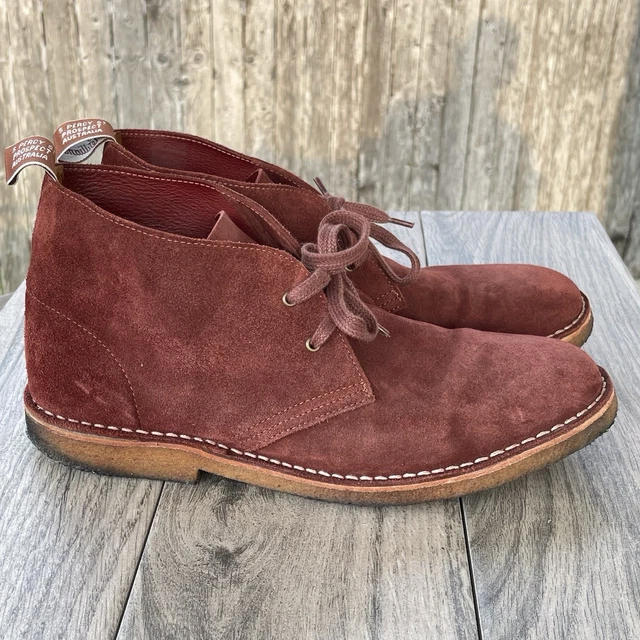 RM WILLIAMS LACE Up Boots Mens 11 Brown Leather Rickaby  display picture 3