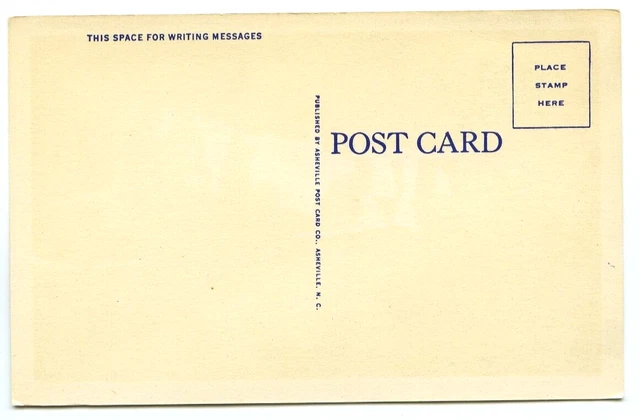 Vintage WB Postcard "Airplane View Asheville-Biltmore College Asheville, NC" 2