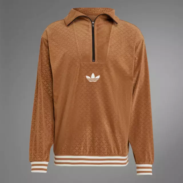 Adidas Originals Adicolor Heritage Funnel Velour Jacket Mens Size Large NWT