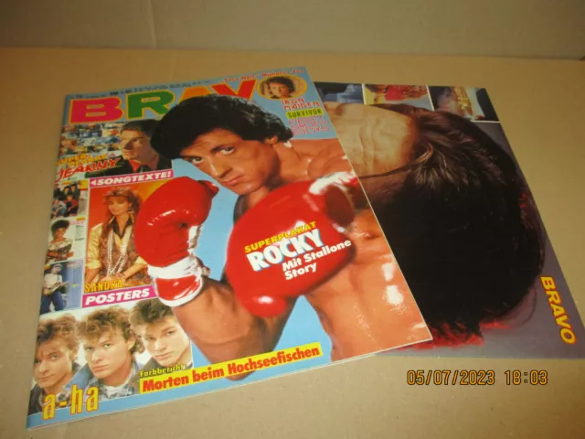Bravo #  10 /1986 Cover + loses Poster Rocky/Stallone  Sandra  Falco loses Poste