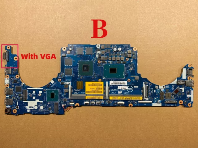 Motherboard For DELL Inspiron 15 7577 7570 LA-E991P I7-7700HQ CPU 1050Ti 4G
