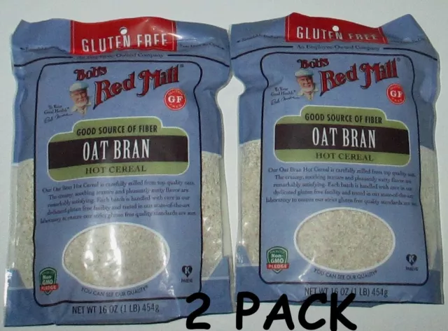 Bobs Red Mill Gluten Free Oat Bran  2 PACK 32 OZ FREE SHIPPING