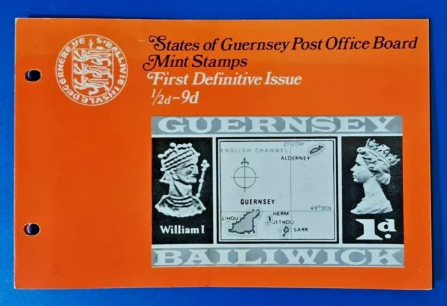 GB Guernesey Set 10 Mint Timbres Pack Présentation 1969 First Définitif Édition