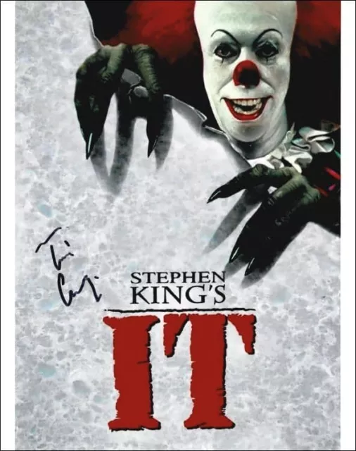 Tim Curry ' IT' FILM PENNYWISE CLOWN 2 X Rare signed photo prints 6 x 4 2