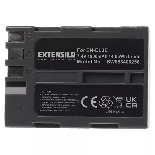 Batterie pour Nikon D300 D200 D300s D700 D70 D50 D100 D70s D100 SLR D80 1900mAh