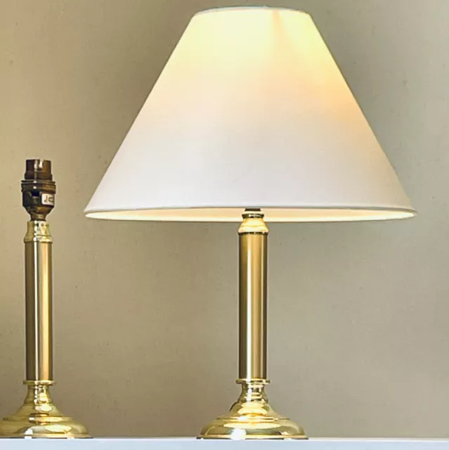 Pair of VINTAGE 70’s Brass Table Lamp Bases in Hollywood Regency style 27cm tall