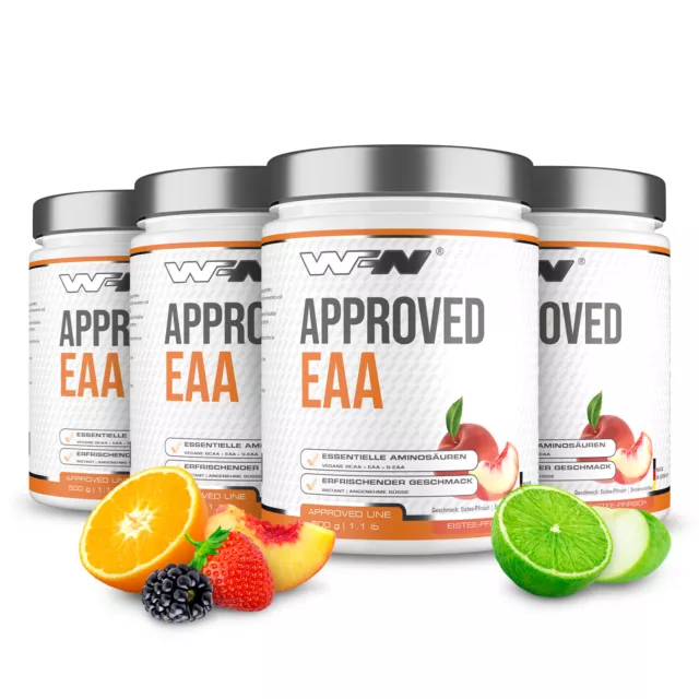 WFN Approved EAA - 9 Essentielle Aminosäuren + L-Histidin - 500g Pulver - Vegan