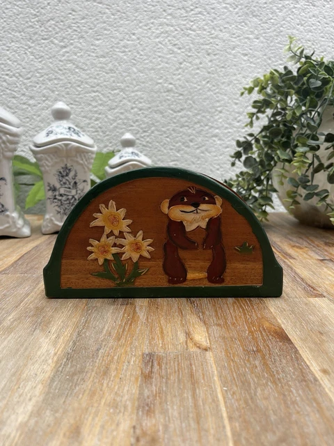 ANCIEN PORTE COURRIER / lettres - en bois décoré EUR 20,00 - FR