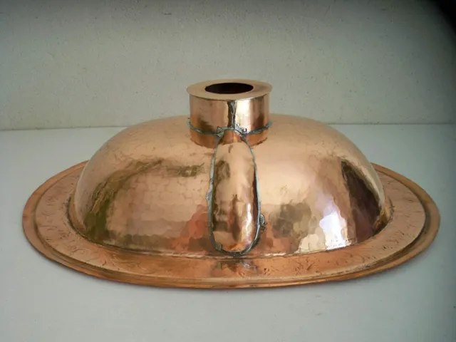 Vasque cuivre rouge Marocaine ovale gravée évier lave main lavabo salle 39x30cm 3