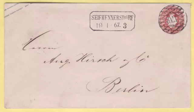 ## AD Sachsen, 3 - NGR. - GANZSACHE , SEIFHENNERSDORF nach BERLIN , LUXUS ##
