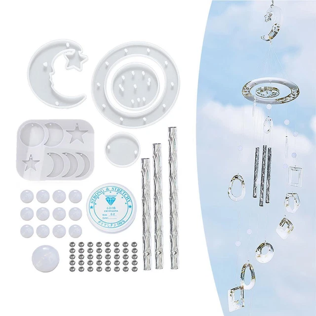 Windspiele Formen Kit Gießen Stern Mond Harz Kristall Wohnkultur Zubehör