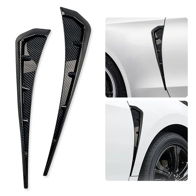 Intake Hole Black Spoiler Compatible Fender Sticker ABS Car Fender Side Vents