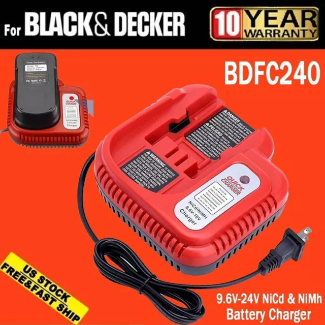 Black & Decker 9.6V - 24V Firestorm Rapid Battery Charger 1 Hour BDFC240
