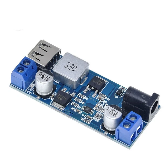 thumbnail interactive-video image 1 of DC-DC Step Down Converter 24V/12V To 5V 5A 25W Power Supply Module 1 of 3