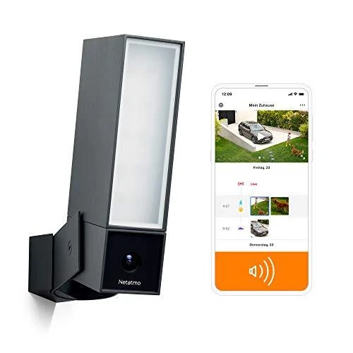 Netatmo Smarte Überwachungskamera für den Außenbereich mit 105 dB-Sirene, Wlan,