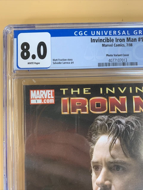 Invincible Iron Man #1 CGC 8.0 Robert Downey Jr Photo Variant MCU Disney+ 2