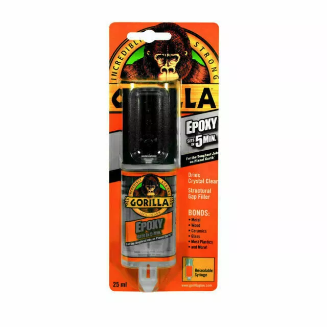 Gorilla 2-Part Epoxy Syringe 25ml (5 Min)