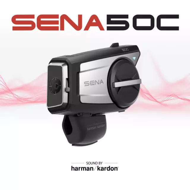 Sena 50C Bluetooth Helmet Mesh Intercom with 4K Camera SOUND BY Harman/Kardon