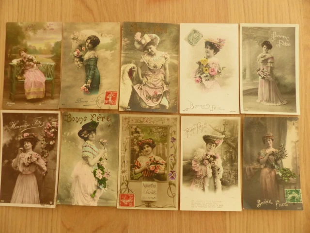 Carte Postale Ancienne Thérèse – Art Nouveau, Fête Fillette Handicapée, Années 1900
