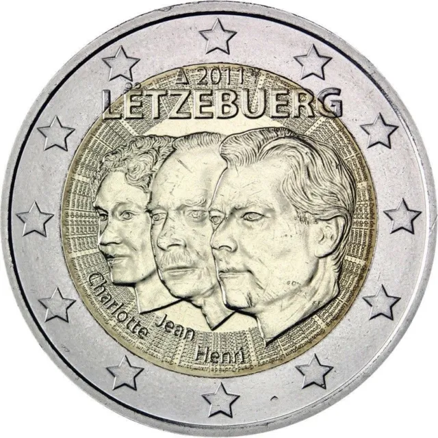 Luxembourg 2 euro coin 2011 "Grand Duke Jean & Grand Duchess Charlotte" UNC