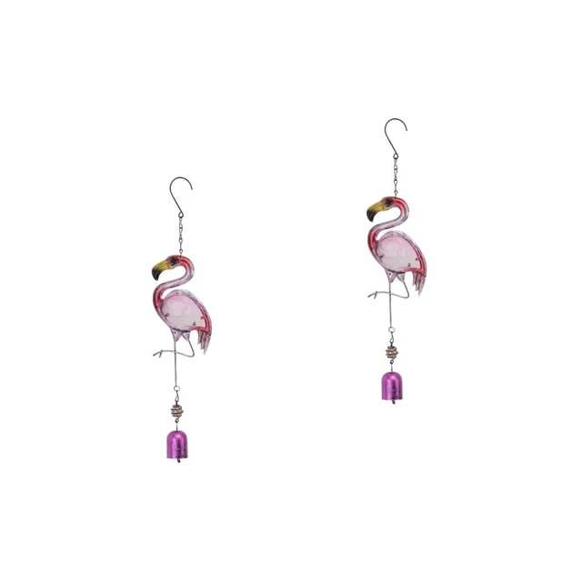 2 stücke Balkon Windbell Anhänger Flamingo Windbell Schmuck Hängende Verzierung