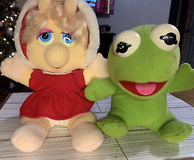 Vintage Baby Miss Piggy Kermit Plush Christmas Jim Henson McDonalds Muppet 1987