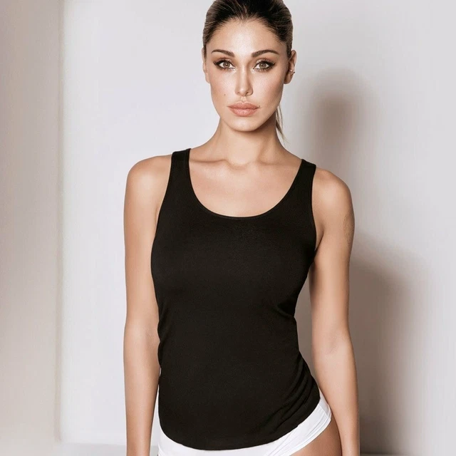 CANOTTA DONNA JADEA in Cotone Spalla Larga Art. 4182 EUR 12 00