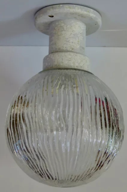 Lampe Plafonnier Lustre Vintage Globe Verre (1)