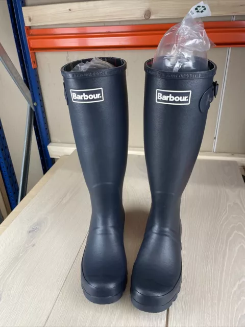 WELLINGTON BOOTS LADIES Barbour Bede Navy Size UK 6 59.99