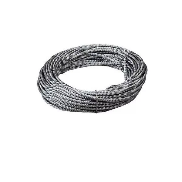 100MT CAVETTO ACCIAIO OTTONATO RIVESTITO PVC TRASPARENTE mm5 rotoli mt100