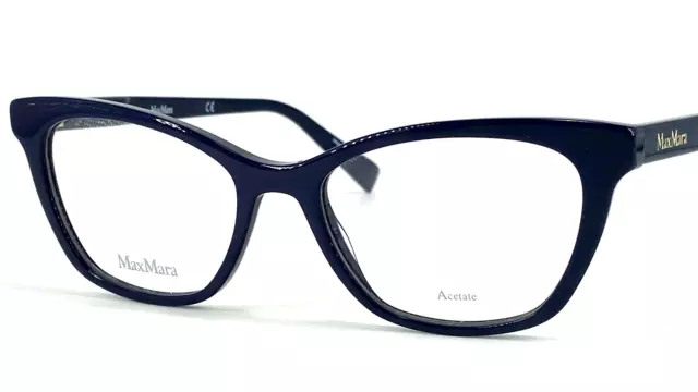 Max Mara MM1375 Women's Plastic Eyeglass Frame 0PJP Blue 50-17
