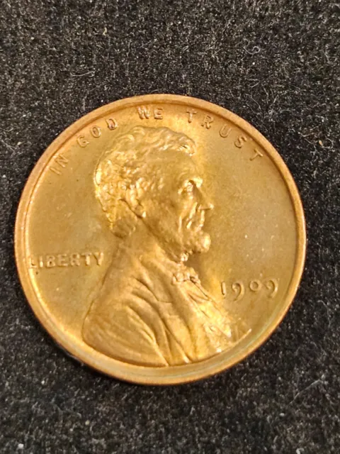 1909 Vdb Lincoln Wheat Penny In Stunning Red Choice Gem Bu Condition.