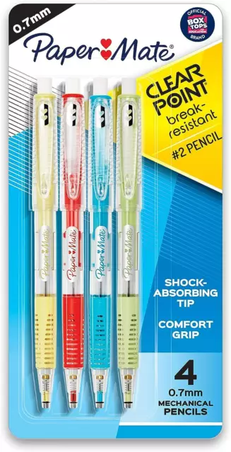 Paper Mate Clearpoint Break-Resistant 1 Count (Pack of 4), Assorted
