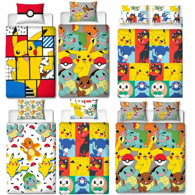 Official Pokemon Licensed Duvet Covers Single/Double Pikachu Bedding Gaming