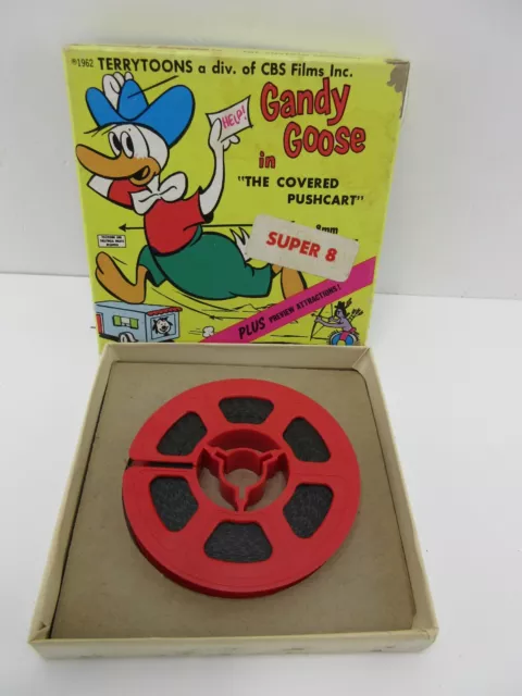 Carro de empuje Gandy Goose in The Covered - Terrytoons - Película de 8 mm - Super 8