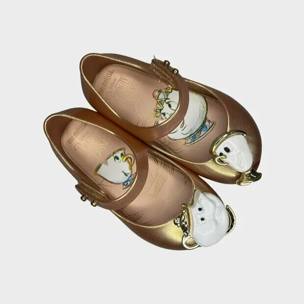 Girls USA 12 Mini Melissa X Disney Beauty And The Beast Mrs Pot And Chip Shoes