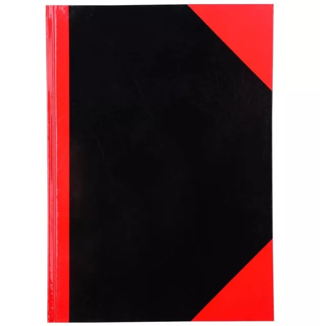 Cumberland Notebook Casebound Gloss Cover A4 400 Pages Red/Black 43113