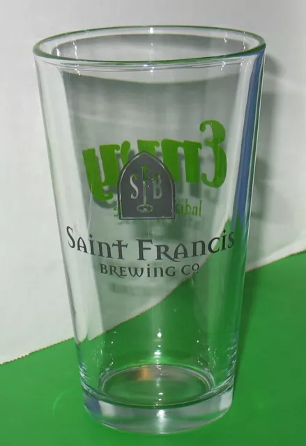 St Francis Brewing Envy India Pale Ale Pint Beer Glass Closed Brewery Wisconsin