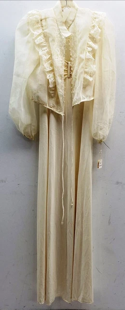 Women's DENISE FASHIONS Ivory Back Zip Formal With Lace Cover 11/12