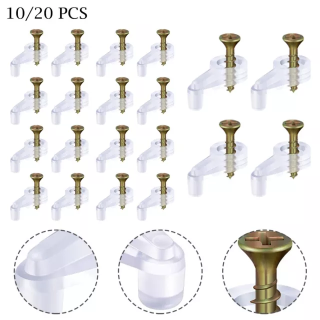 Glass Retainer Clips Moulding Transparent & Screws 10/20pcs Improvement