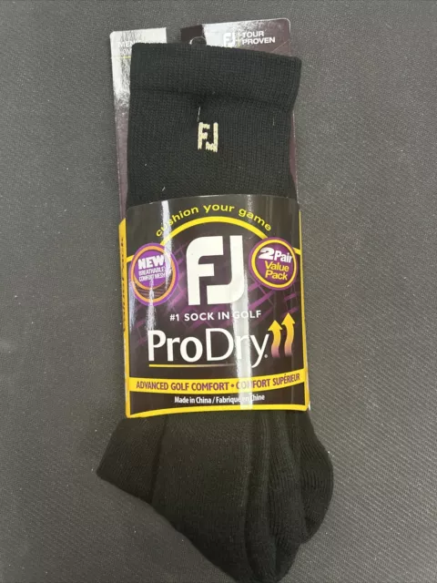 Footjoy Prodry 2pk golf socks Black BNWT